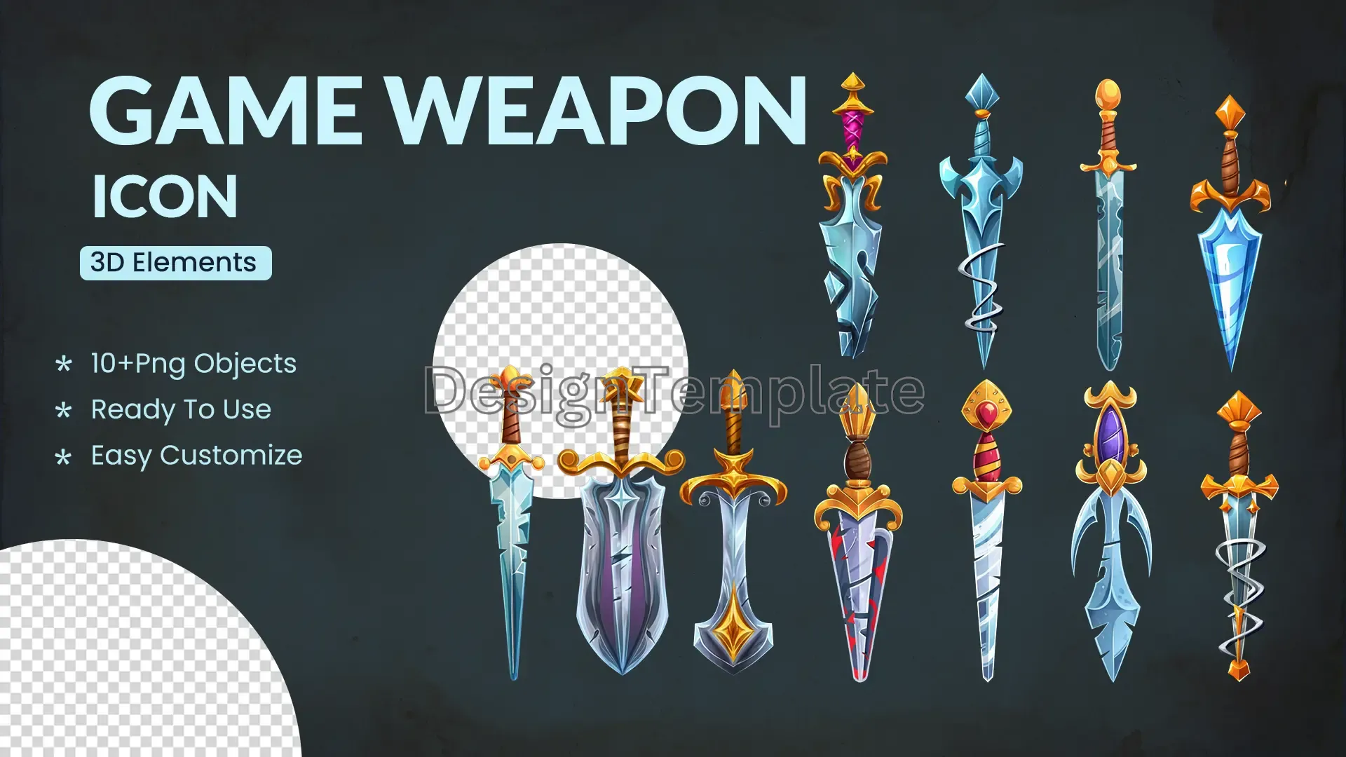 Arsenal of Power 3D Game Weapon Icons Pack